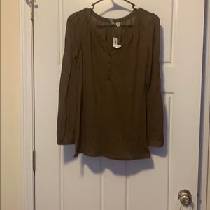 Old navy button down shirt brown with tags